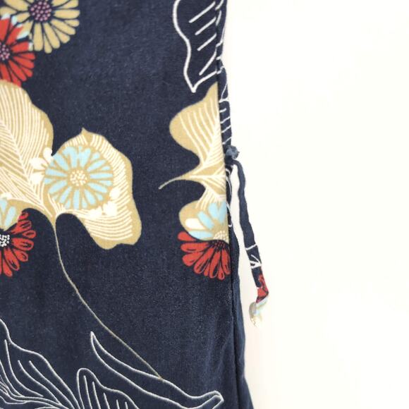 Charlotte Russe Womens Blue Floral Cap Sleeve Button Down Blouse Top Size S -GUC - Picture 7 of 13